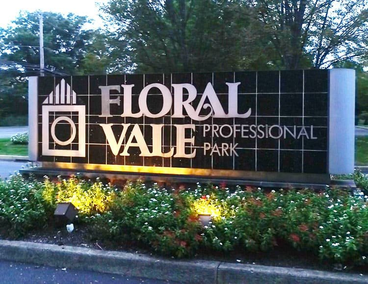 Floral Vale Professional Park entrance sign.